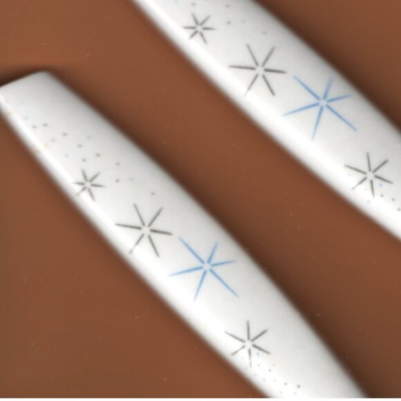 Set Of 3 Mode Danish Steak Knives England Starburst Atomic Pattern MCM Dining - Picture 3 of 4